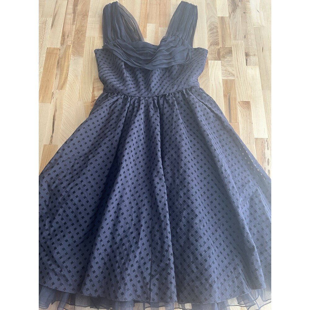 Girls From Savoy Women's Retro Swing Dress 50s Inspired Full Skirt Navy Size 4